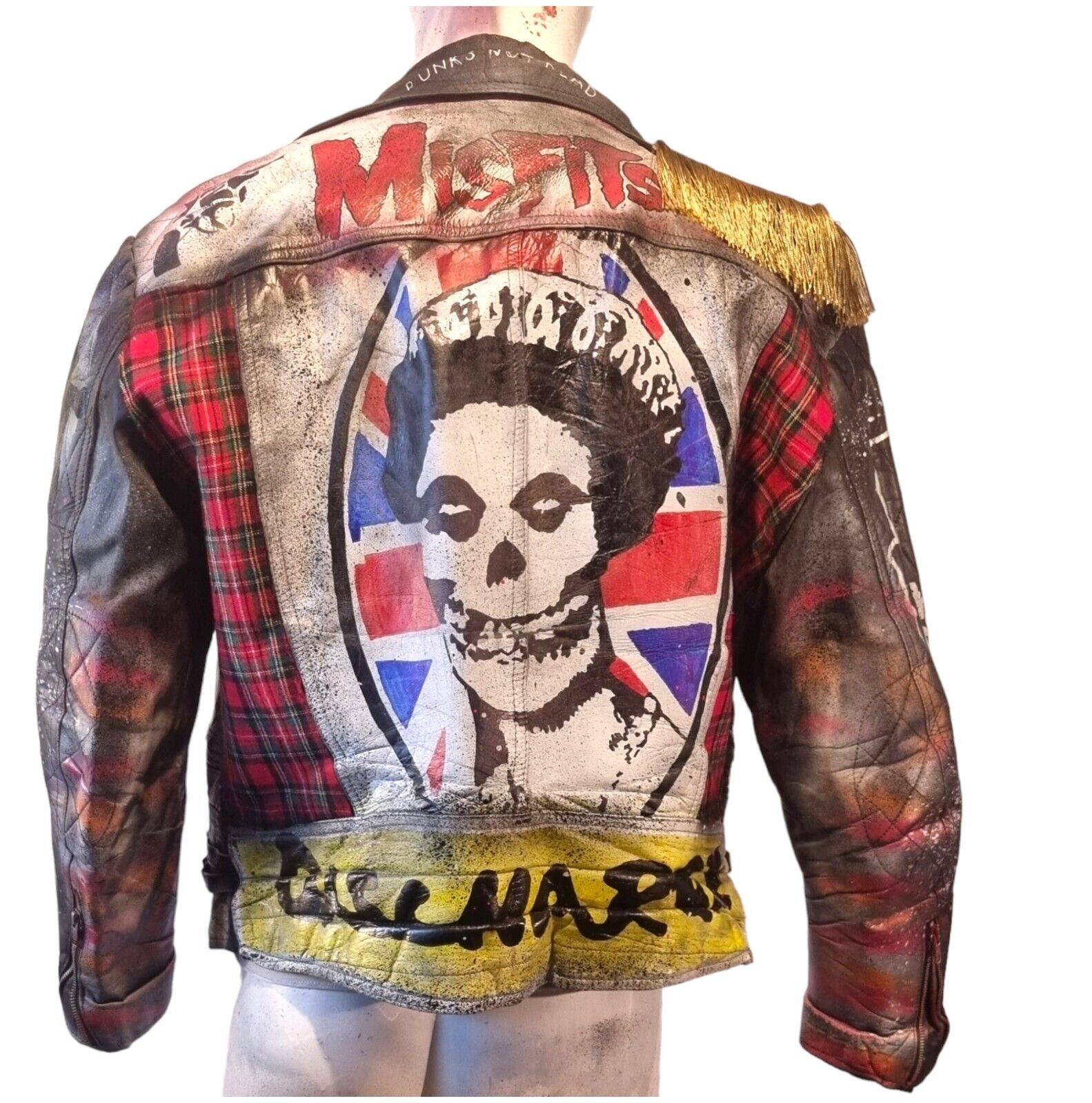 Punk Rock Vintage Bad-Ass Leather Jackets Hand Painted – Rebel-Star